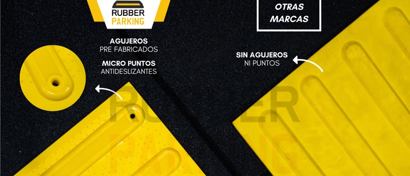 piso podotactil rubber parking