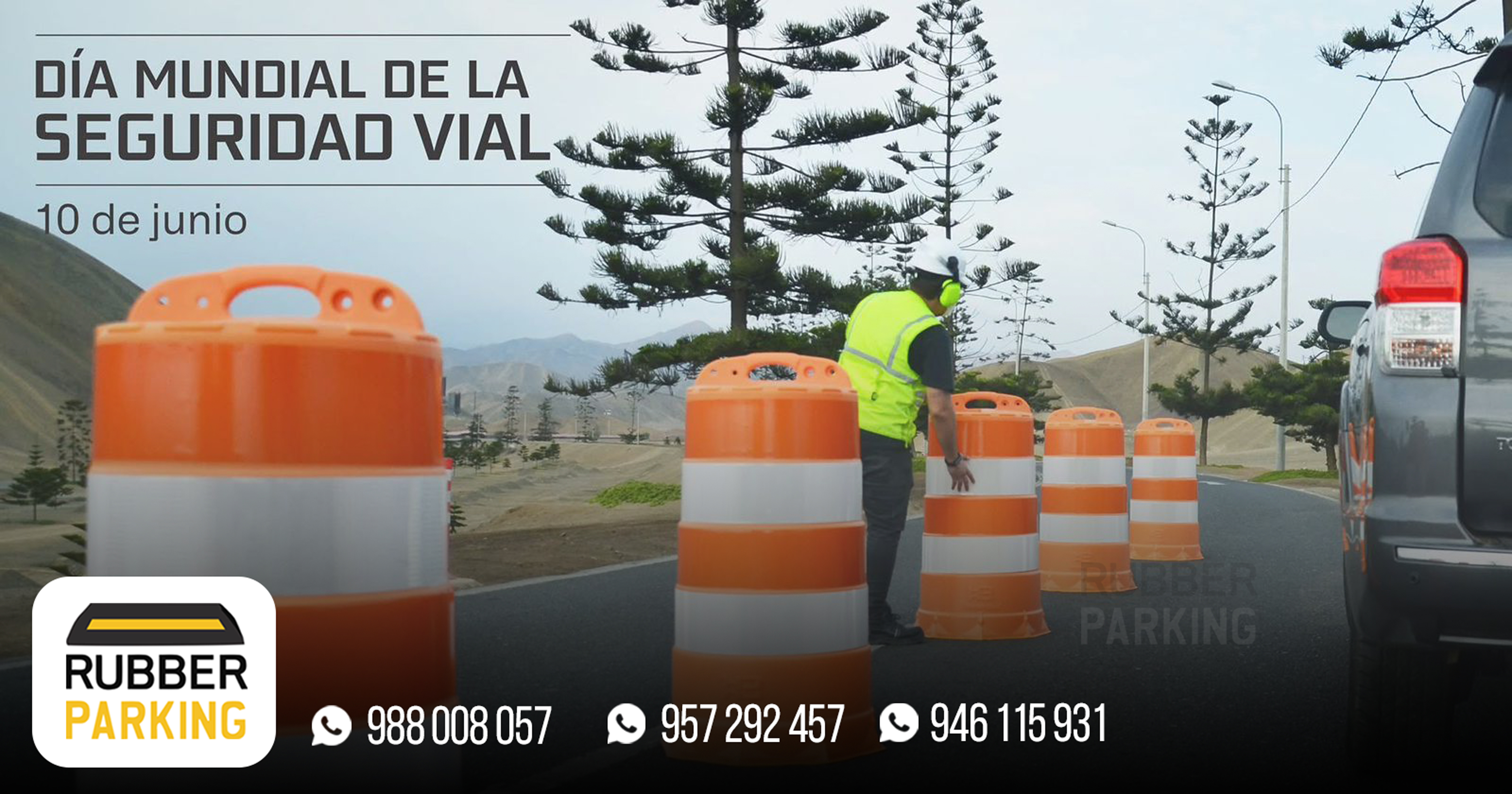 Cilindros viales en avenidas