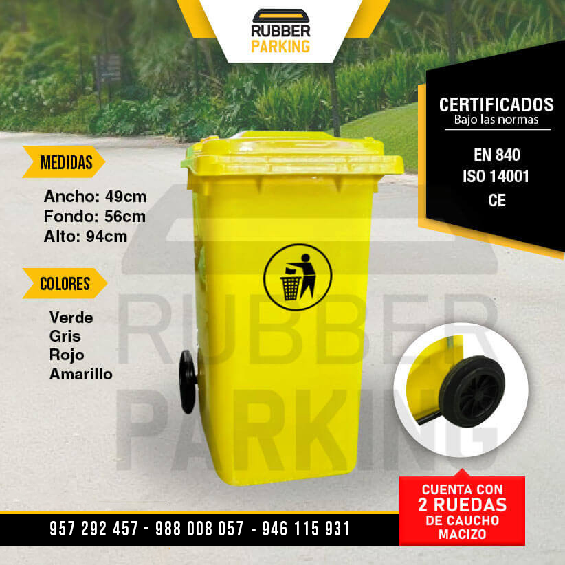 Nuestro CONTENEDOR DE BASURA CON PEDAL está elaborado a base de polietileno de alta densidad.