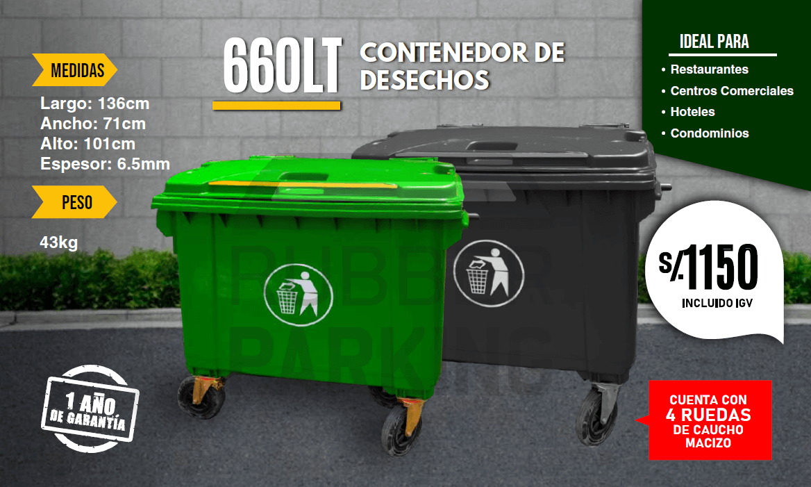 Contenedor de Residuos con Ruedas (660LTS)