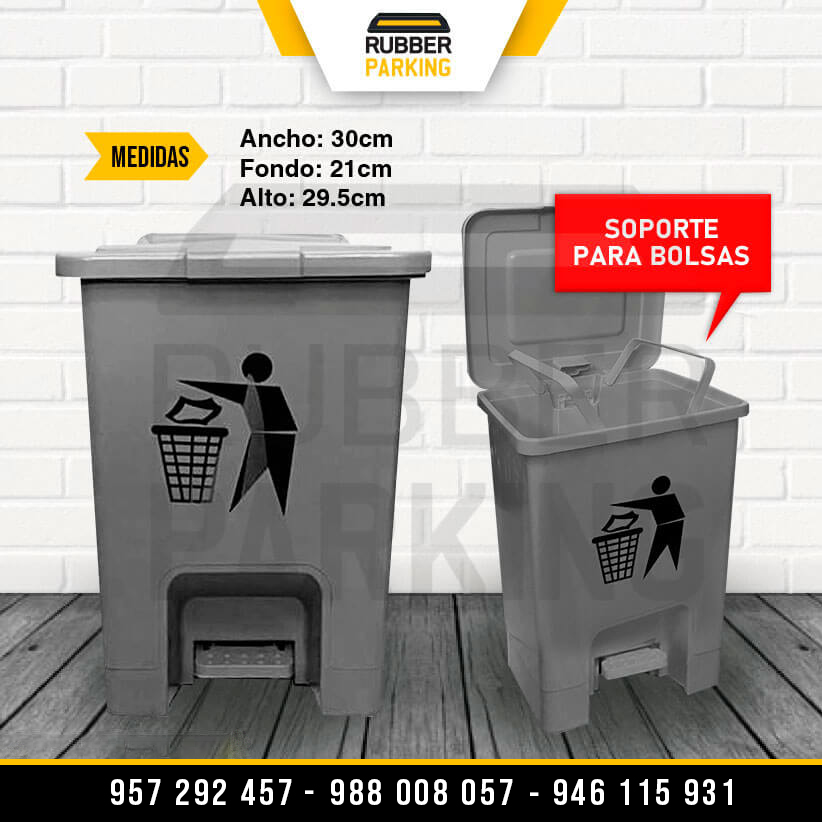 Nuestro CONTENEDOR DE BASURA CON PEDAL está elaborado a base de polietileno de alta densidad.